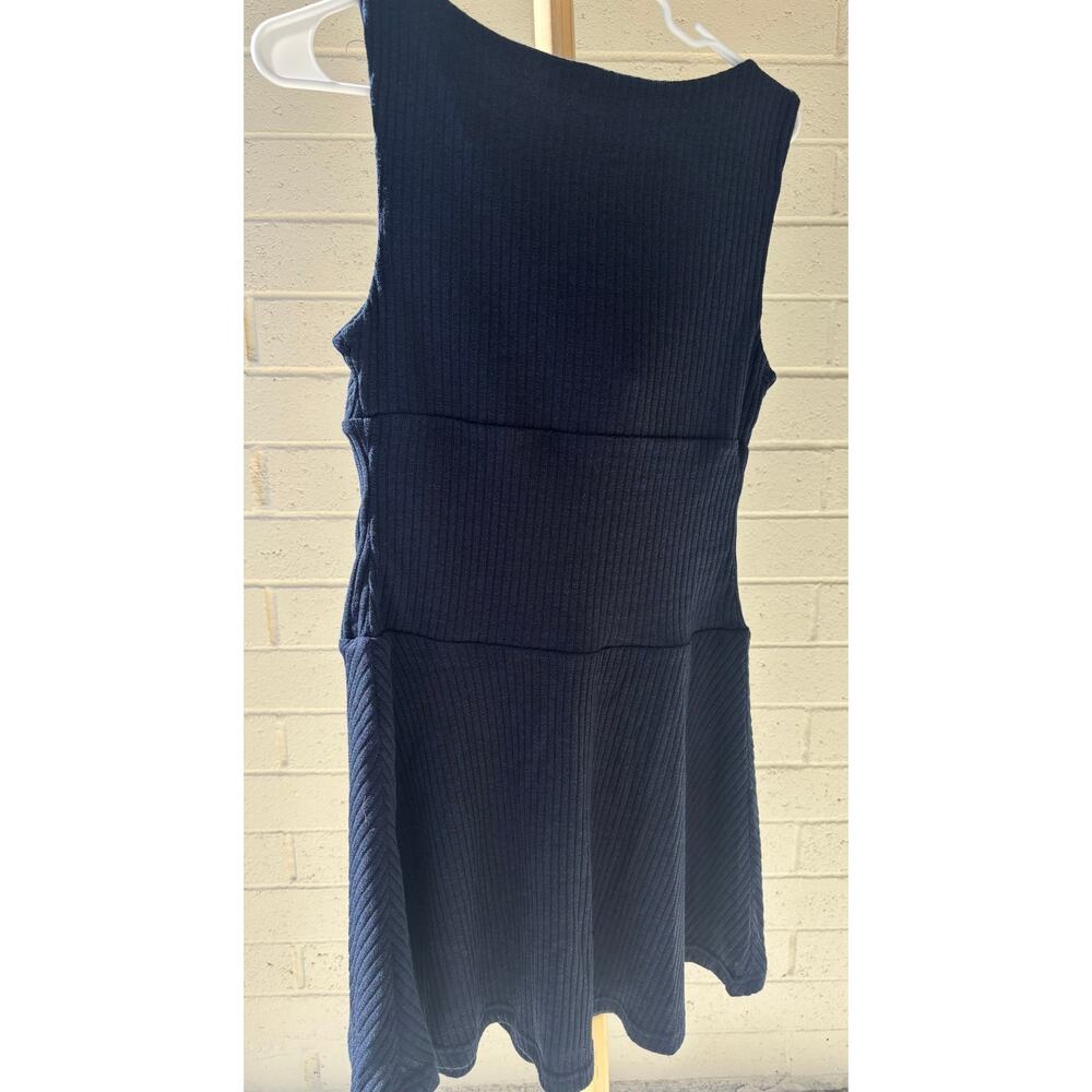 Lulus Modern Moves Navy Ribbed Knit Sleeveless Mini Dress Size Medium - Picture 6 of 11